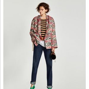 Fringe Coat with Ribbons, NWT